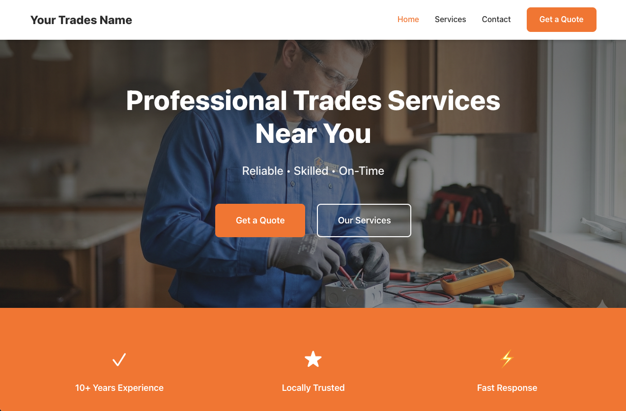 Trades & Services Template